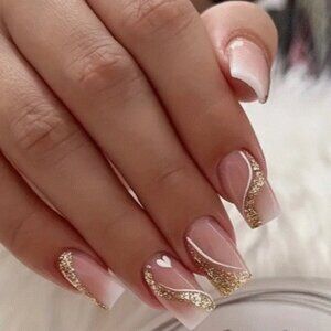 Beautiful press-on or glue-on nails.